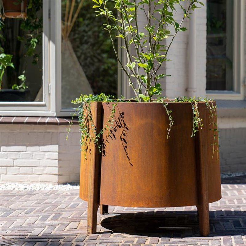 large metal plant pots uk Adezz Botan Corten Steel Planters – FirePit.co.uk