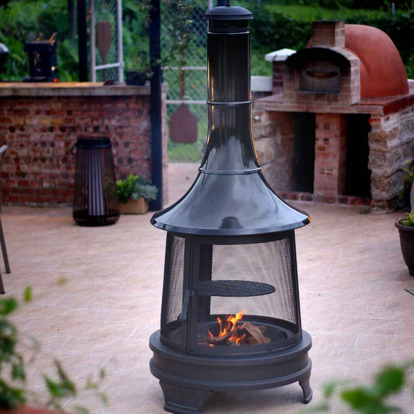 Haloo Alpine  Outdoor Fireplace Black