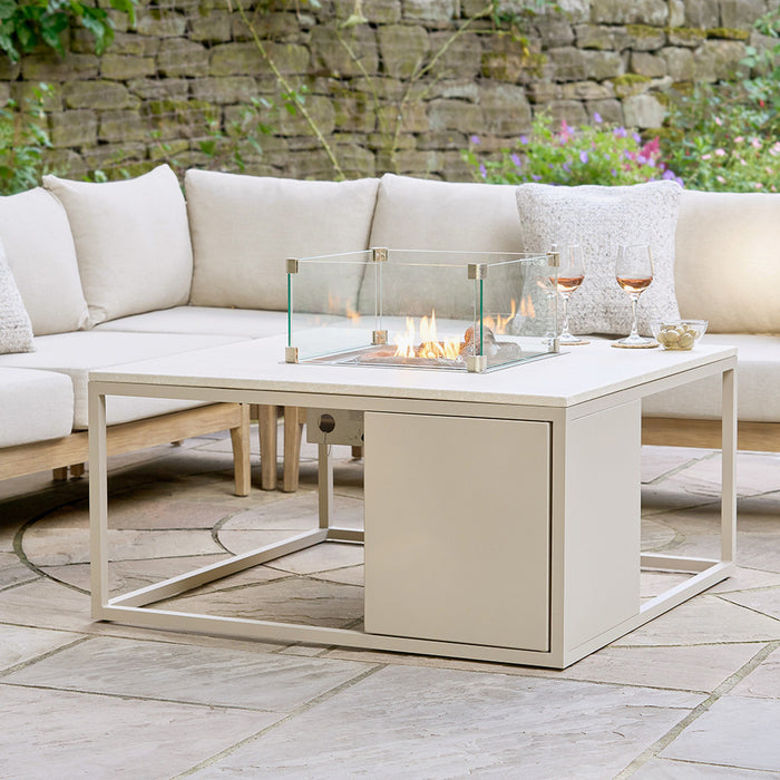 Pacific Lifestyle Cosiloft Gas Fire Pit Table Sandy Beige