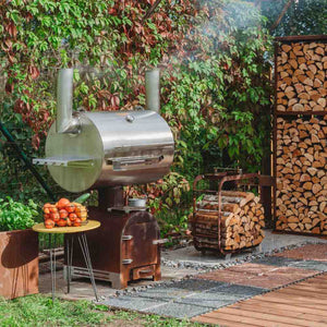 Smokey Beast BBQ Smoker Stainless Steel and Corten Steel