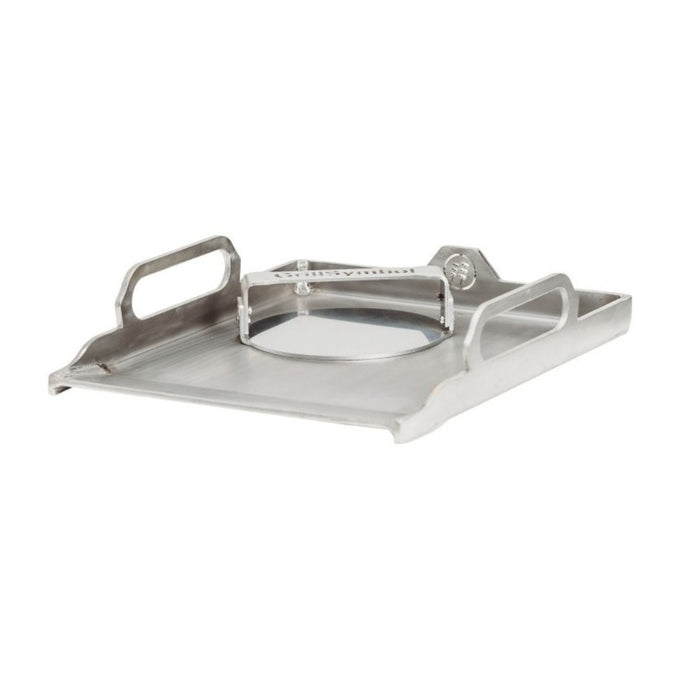 GrillSymbol Burger Press and Plancha Stainless Steel Set