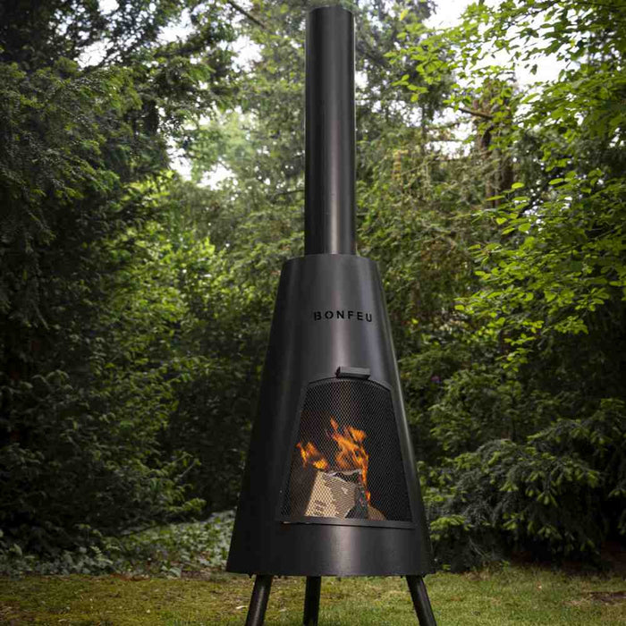 Bonfeu BonPyra Black Outdoor Fireplace