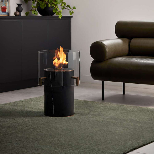 Ecosmart Fire Black Marble Indoor fire pit