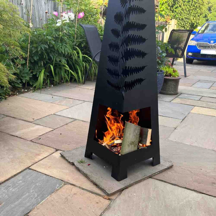 Weather It Fern Wood-Burning Chimenea