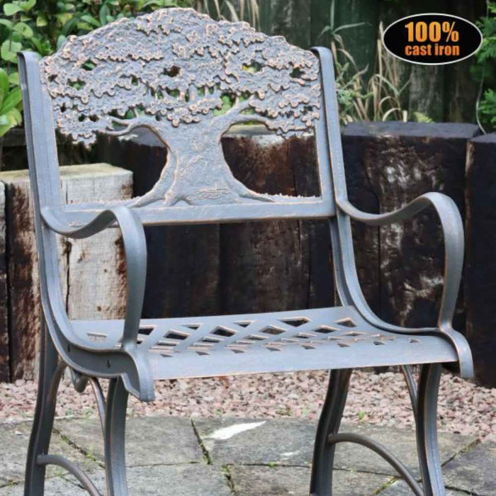 Gardeco Cast Iron Chair Tree Design