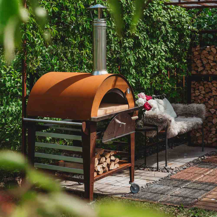 Grillsymbol Pizzo Corten Steel Pizza Oven and Stand