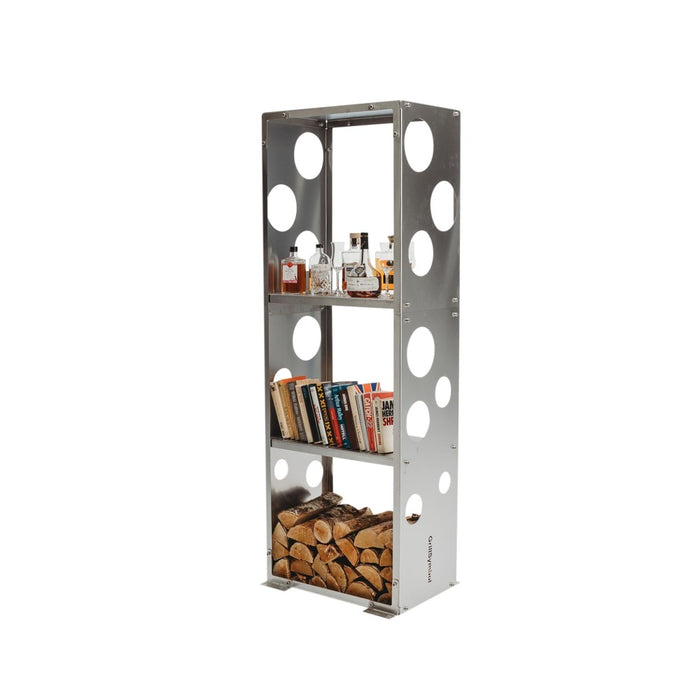 GrillSymbol Stainless Steel Large Wood Store