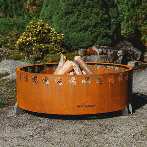 Grillsymbol Legend Corten Steel Firepit