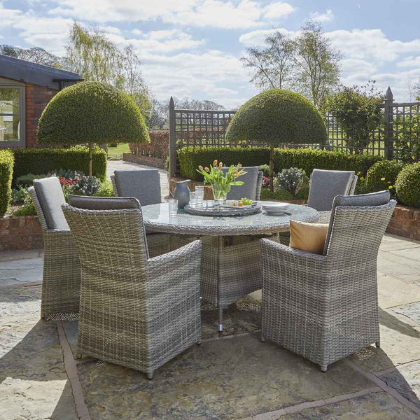 Norfolk Leisure Garden Furniture Burnham XL 6 Seat Set in Grey