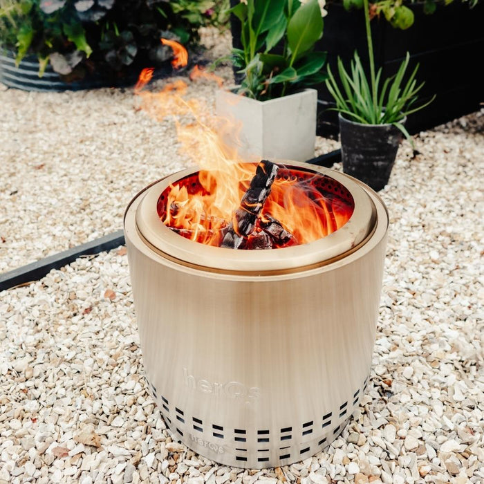 herQs Smokeless Firepits – The Blaze Stainless Steel Fire Pit 49.5cm