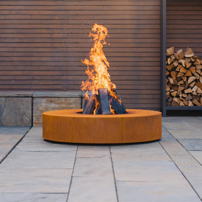 Adezz Forno Large Round Fire Pit Table Corten Steel 125cm