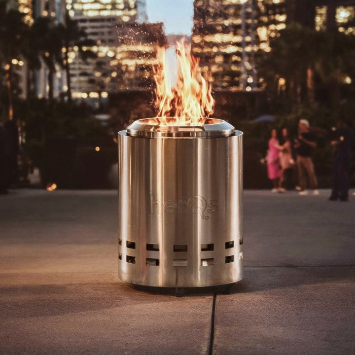 herQs Smokeless Firepits – The Mighty Stainless Steel Fire Pit 18cm