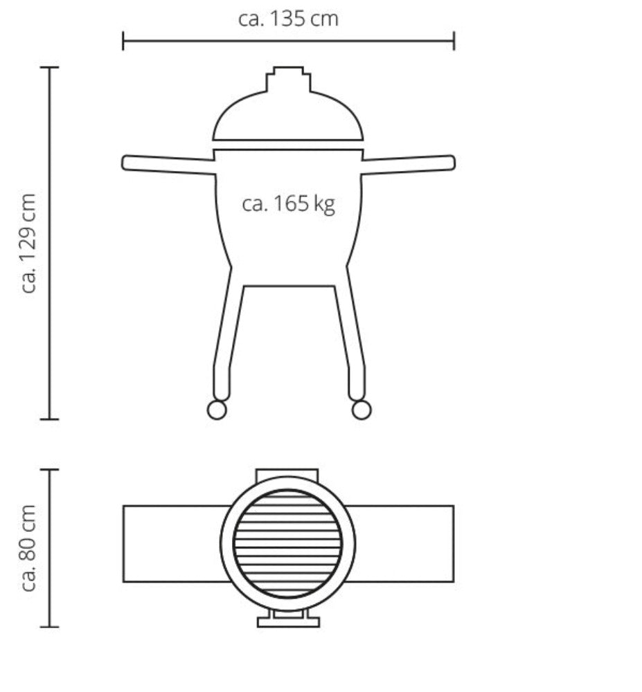 Monolift Dimensions Monolith LeChef Pro Series 2.0 Ceramic BBQ Smoker and Grill – FirePit.co.uk