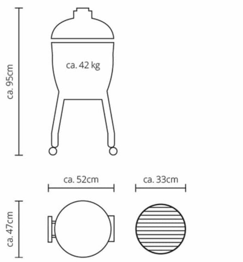 Monolift Dimensions Monolith Junior Pro Series 2.0 Ceramic BBQ Smoker and Grill – FirePit.co.uk