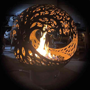 Tree of Life Sphere Gas Fire Pit propane LPG