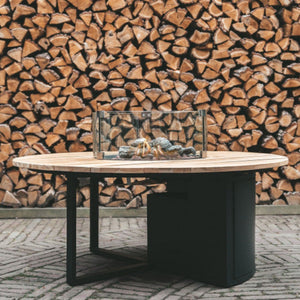 Cosiloft Gas Fire Pit Table Teak