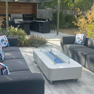 Element Fire Athens Porcelain Marble Natural Gas Fire Pit