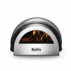 DeliVita Pizza Oven DeliVita Portable Wood Fired Outdoor Pizza Oven in Very Black