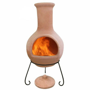 Gardeco Chimenea Gardeco Colima Mexican Chimenea in Natural Terracotta