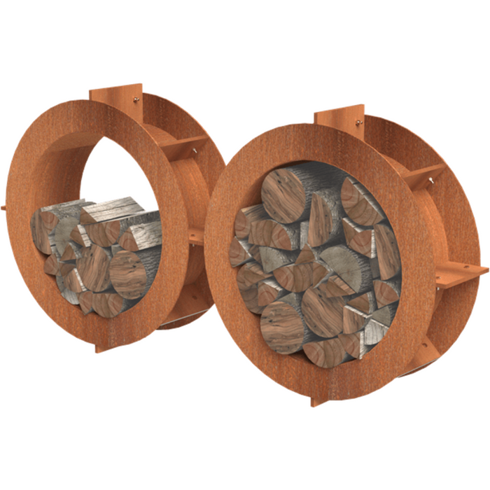 Adezz Forno Corten Steel Circular Wood Storage