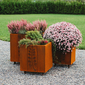 GrillSymbol Planters Set of Three (one of each size) GrillSymbol Fat Ballerina Corten Steel Planters