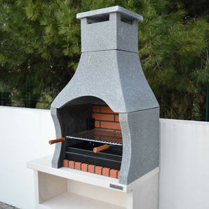 Xclusive Decor Barbecue Exclusive Decor Firenze Charcoal Barbecue Grill with Side Table