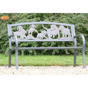 Gardeco Garden Furniture Gardeco Puppies Cast Iron Bench