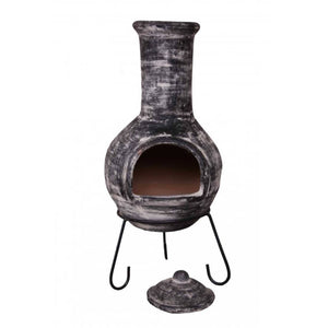 Gardeco Chimenea Gardeco Colima X-Large Mexican Chimenea in Charcoal Grey