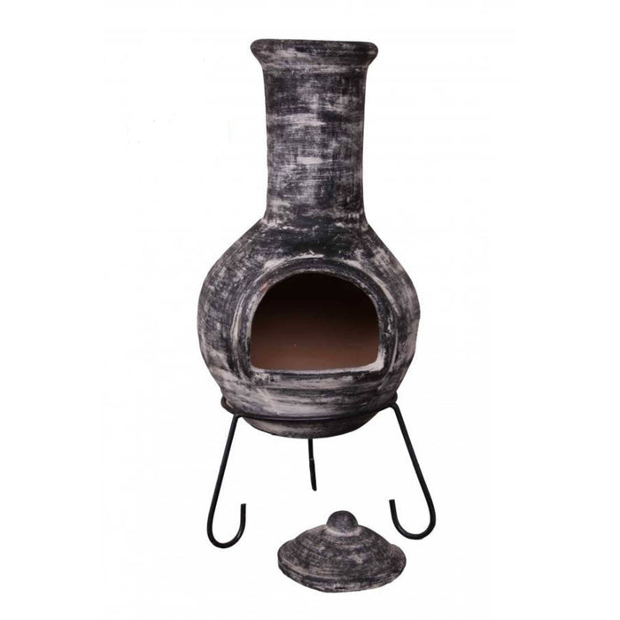 Gardeco Colima X-Large Mexican Chimenea in Charcoal Grey