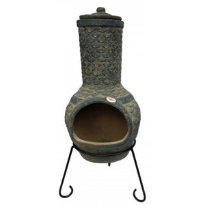 Gardeco Chimenea Gardeco Mexican Esca Large Clay Chimenea Green