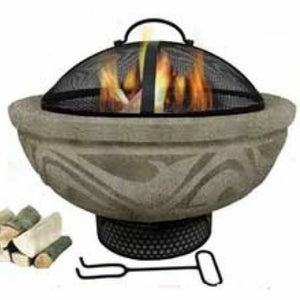 Gardeco Fire Pit Round MGO Stone Effect Fire Pit