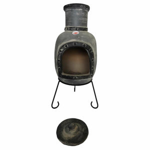 Gardeco Chimenea Gardeco Ropa Medium Clay Chimenea Grey