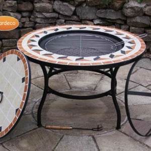 Gardeco Fire Pit Table Gardeco Fire Bowl Table with Tile Mosaic