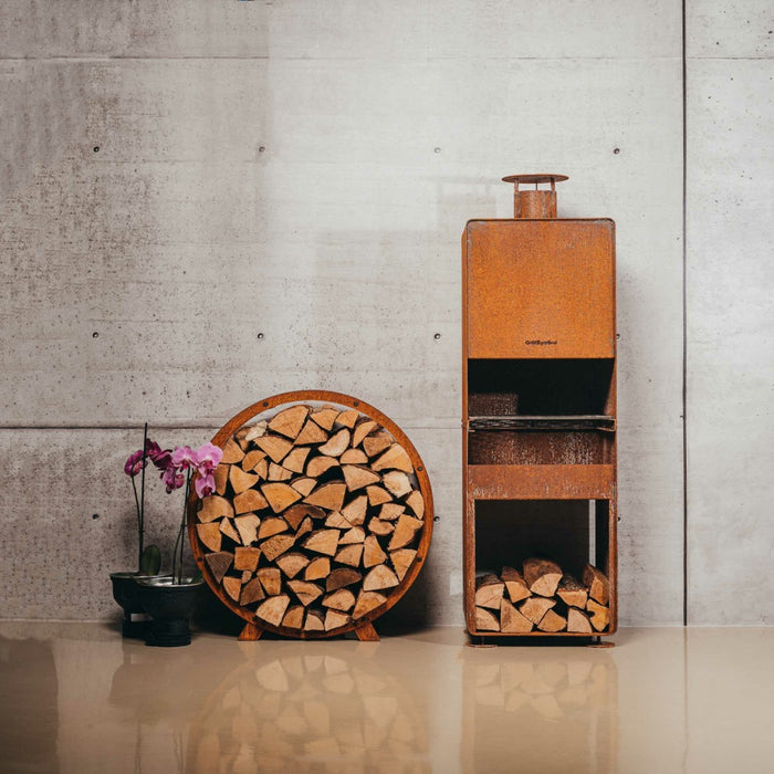 GrillSymbol Enzo Corten Steel Outdoor Fireplace