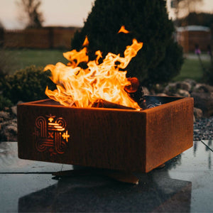 GrillSymbol Fire Pit GrillSymbol Piazza Fire Pit Corten Steel