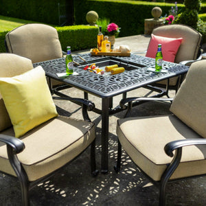 Hartman Fire Pit Table Hartman Amalfi 4 Seat Square Fire Pit Lounge Set