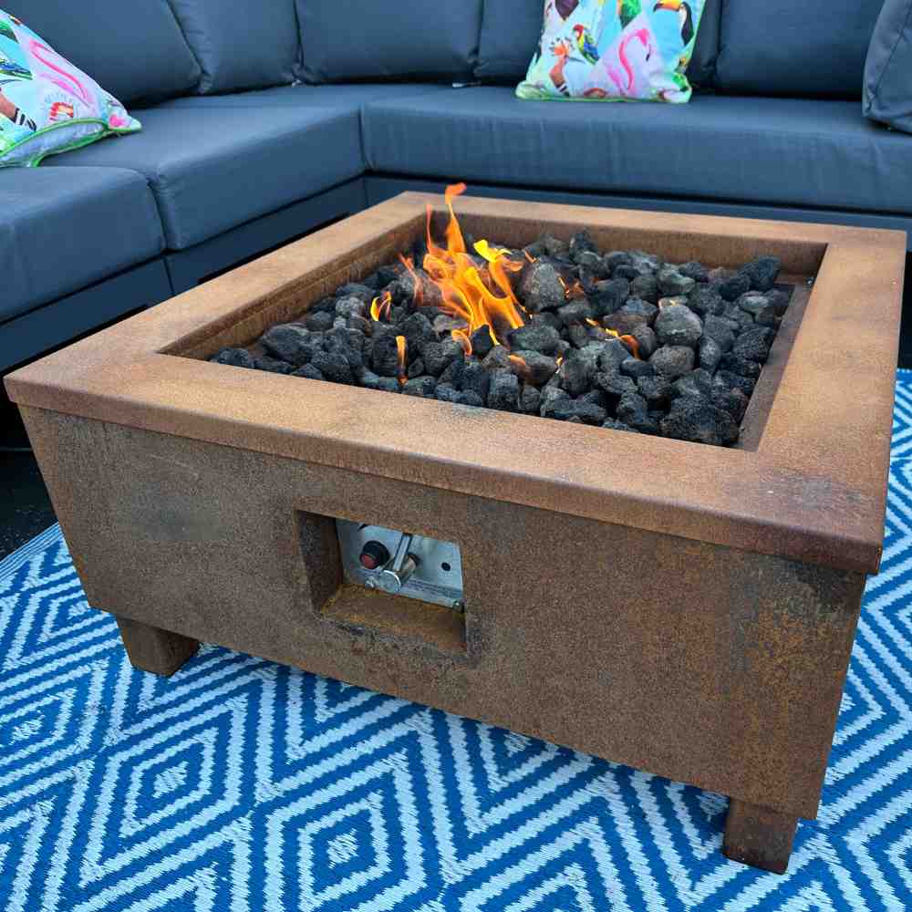 Propane gas fire shop pit coffee table
