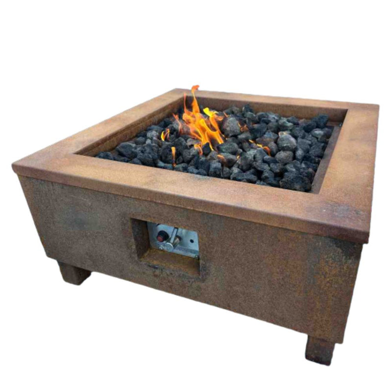 Weather It Helios Corten Steel Gas Fire Pit Table FirePit.co.uk