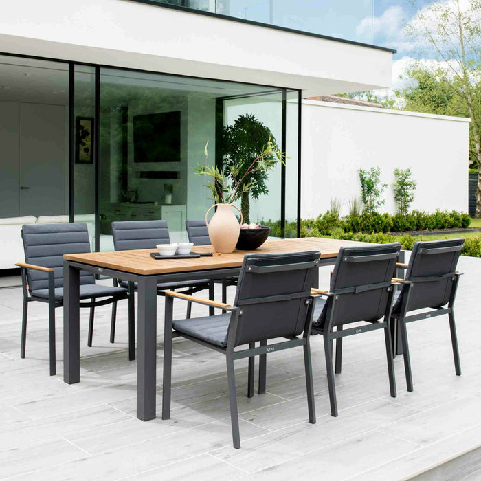 Life Concept 210 Teak Dining and 6 Seat Set
