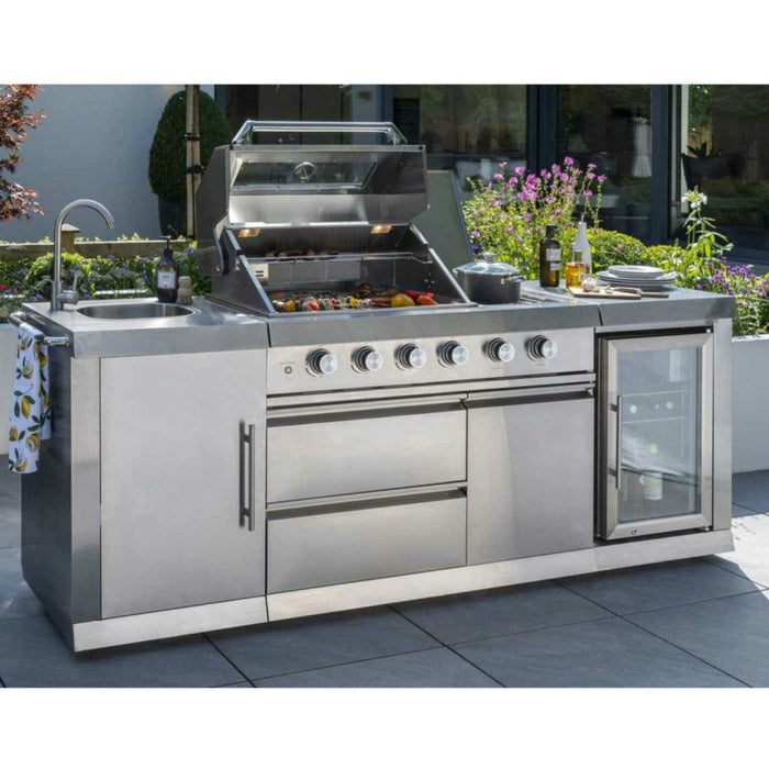 Norfolk Grills Absolute Pro 4 Outdoor Kitchen with Fridge and Sink