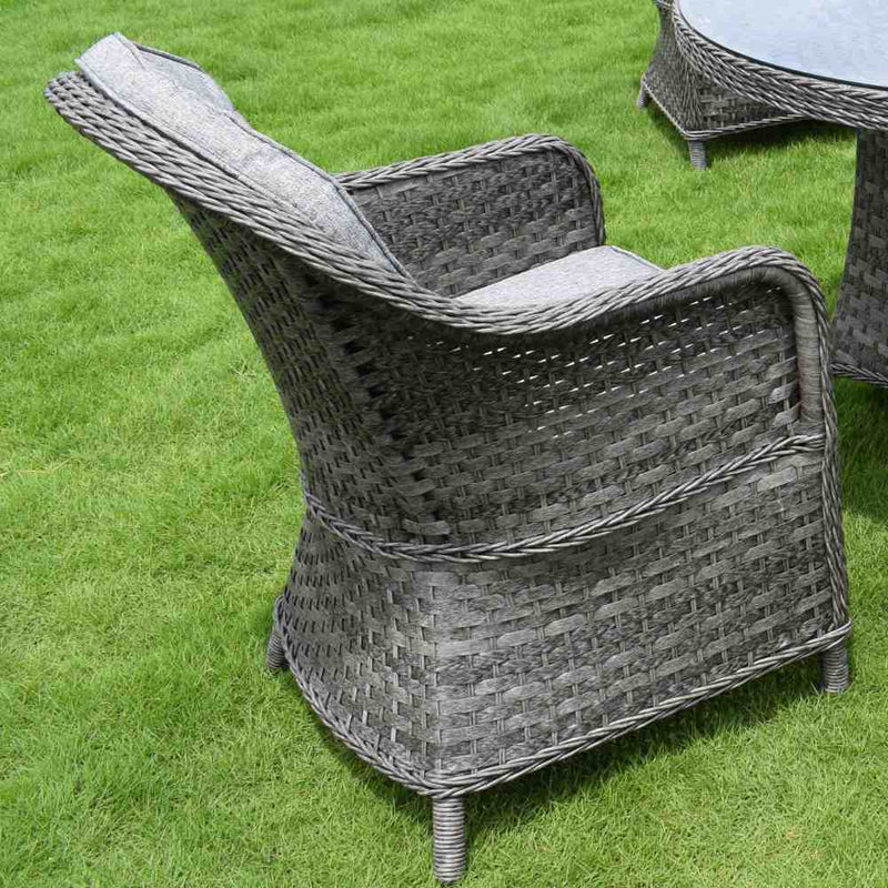 Oxwich 4 Seater Round Gas Fire Pit Dining Set FirePit.co.uk