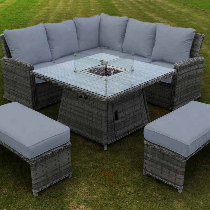 Oxwich Corner Gas Fire Pit Table