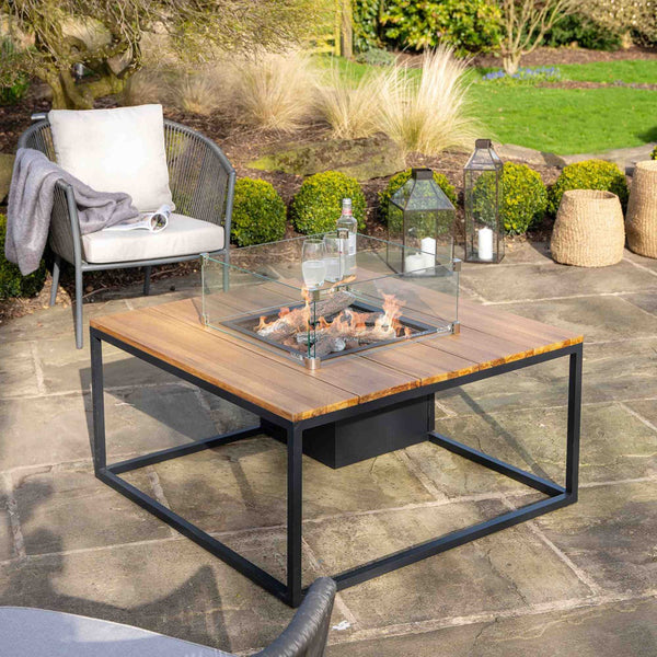 Pacific Lifestle Cosiloft 100 Black Frame Gas Fire Pit Table