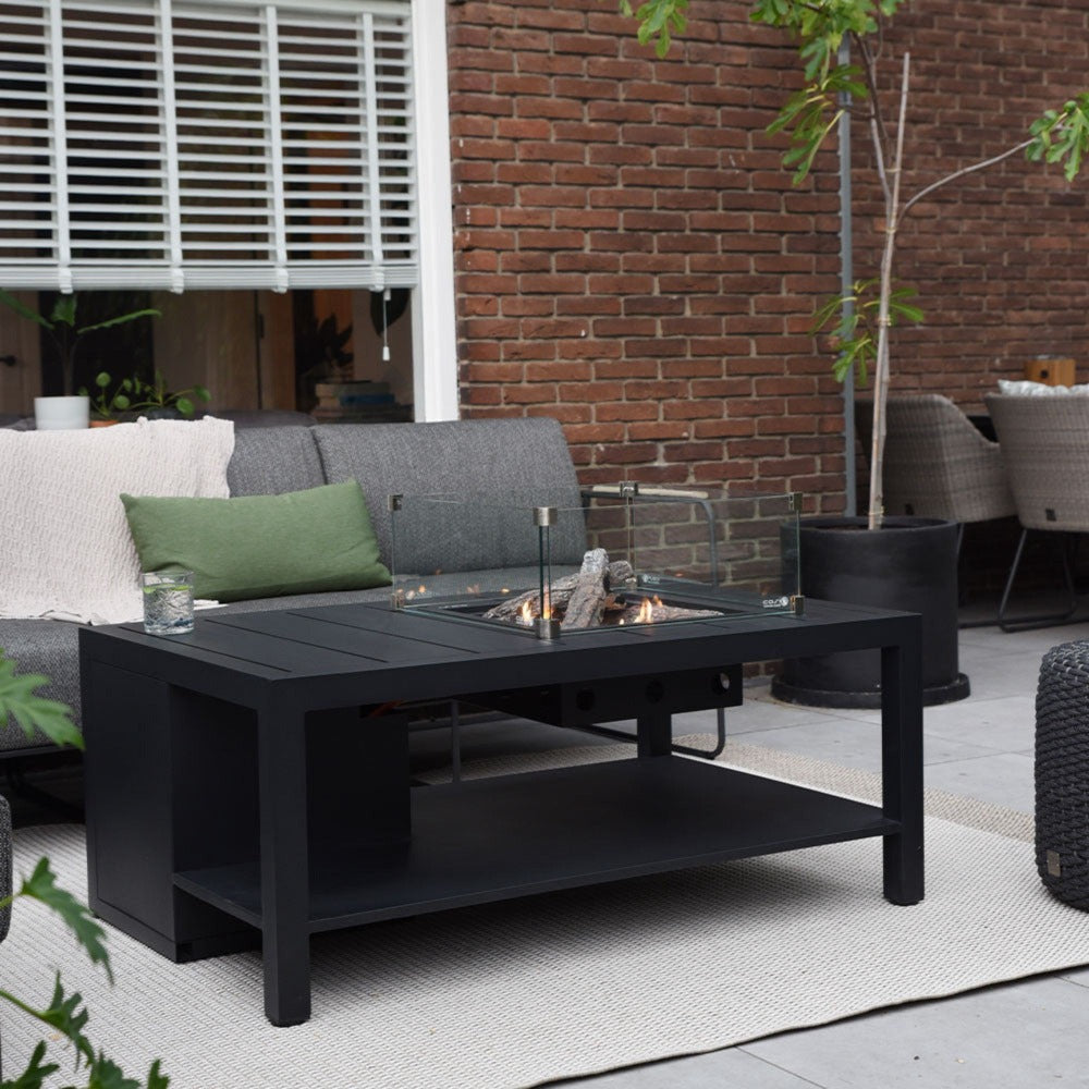 Pacific Lifestyle Cosiflow 120 Gas Fire Pit Table Black