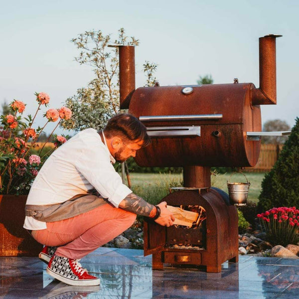 GrillSymbol Smoker GrillSymbol Smoky Beast Corten BBQ Smoker and Smoker Grill