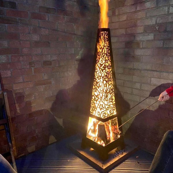 Weather It Climbing Ivy Wood-Burning Chimenea