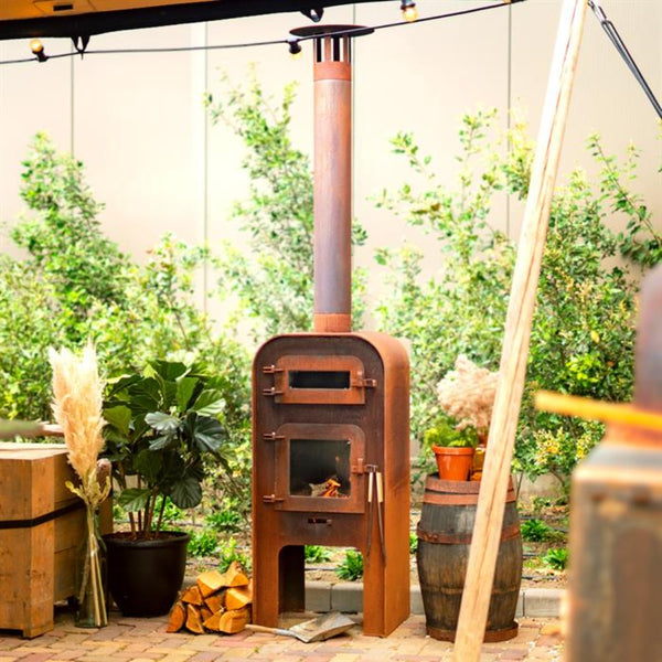 Pizza oven and outdoor fire place corten steel