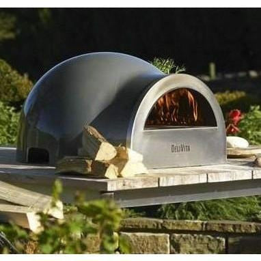 DeliVita Portable Wood Fired Pizza Oven Grey