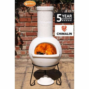 Gardeco Chimenea Gardeco SEMPRA Large Clay Chimenea in Natural Clay Finish inc Stand and Lid