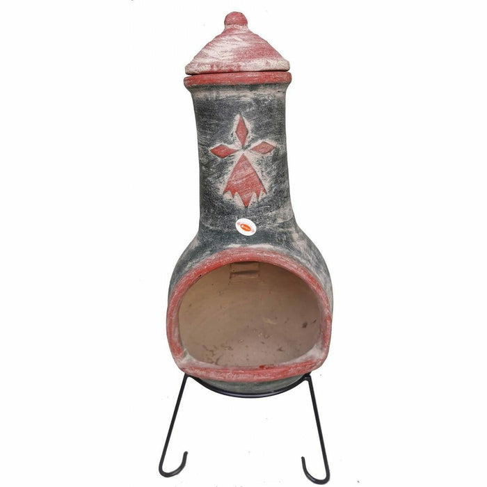 Gardeco Cometa Mexican Chimenea Extra-large in Green, Inc Stand and Lid